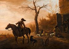 Landscape with Hunters, 1640. Creator: Pieter van Laer