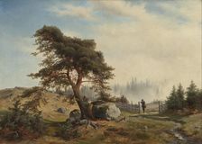 Landscape with Hunters, 1852. Creator: Wilhelm von Mörner