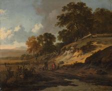 Landscape with Hunters, c. 1660-1680. Creator: Jan Wijnants (Dutch, 1635-1684)