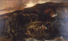Landscape with Hunting Party (1893?). Artist: Sir John Gilbert