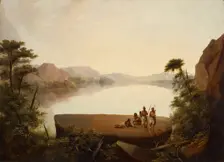 Landscape with Indians, date unknown, c1840s. Creator: George Winter