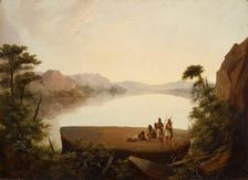 Landscape with Indians, date unknown, c1840s. Creator: George Winter