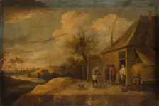Landscape with Inn at a River, 17th century. Creator: Workshop of David Teniers the Younger