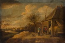 Landscape with Inn at a River, 17th century. Creator: Workshop of David Teniers the Younger