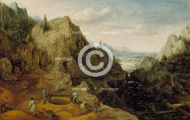 Landscape with Ironworks, 1595. Creator: Lucas van Valckenborch.