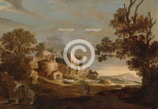 Landscape with Journey to Emmaus, 1627. Creator: Charles Cornelisz de Hooch.