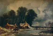 Landscape with Old Cottages: Winter 1833. Artist: William James Muller