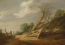 Landscape with Open Gate, c. 1630/1635. Creator: Pieter Molijn