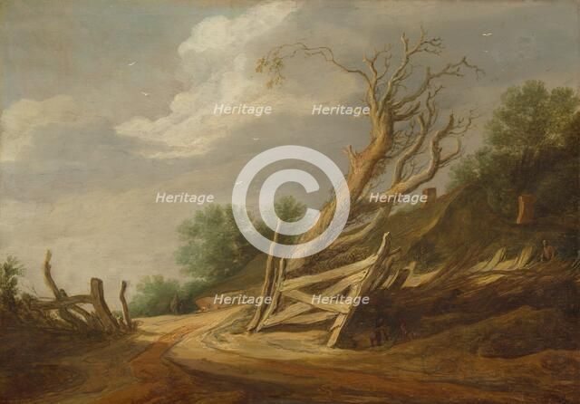 Landscape with Open Gate, c. 1630/1635. Creator: Pieter Molijn.