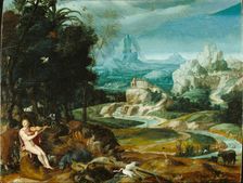 Landscape with Orpheus, 16th century, about 1570. Creator: Unknown