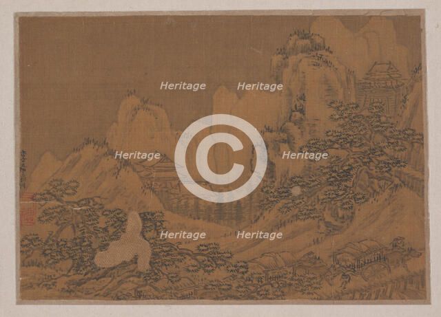 Landscape with Ox Carts on a Road. Creator: Li Xiying.