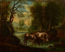 Landscape with Oxen, turn of the 18th and 19th centuries. Creator: Unknown