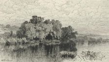 Landscape with Lake, c1850-1880. Creator: Albert Fitch Bellows