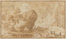 Landscape with Large Rock. Creator: Allart van Everdingen