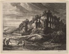 Landscape with Large Roman Ruins, c. 1638. Creator: Boetius Adams Bolswert