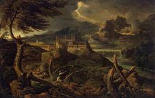 Landscape with Lightning, 1668. Creator: Gaspard Dughet