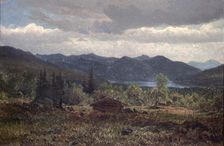 Landscape with Mountain Farm, 1848. Creator: Gustav Adolph Mordt