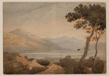 Landscape with Mountain Lake, c1820-1865. Creator: David Claypoole Johnston