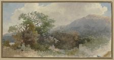 Landscape with mountain ridge, 19th century. Creator: Jakob Maurer