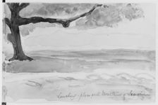 Landscape with Mountains of Samaria, 1904 (from Sketchbook), 1904. Creator: Mary Newbold Sargent