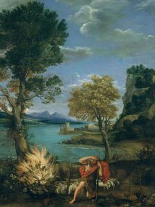 Landscape with Moses and the Burning Bush, 1610-16. Creator: Domenichino