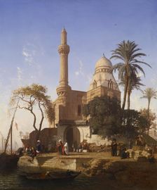 Landscape with Mosque, 19th century. Creator: Prosper Georges Antoine Marilhat