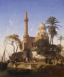 Landscape with Mosque, 19th century. Creator: Prosper Georges Antoine Marilhat