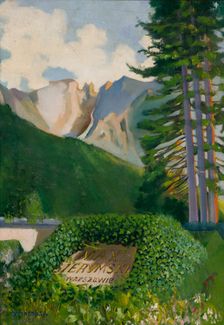 Landscape with Maksymilian Gierymski's Tomb, 1923. Creator: Jakub Juszczyk