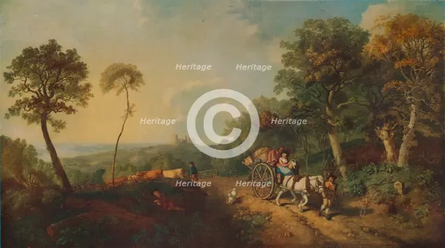 'Landscape with Market Cart', 18th century, (1935). Artist: Thomas Gainsborough.