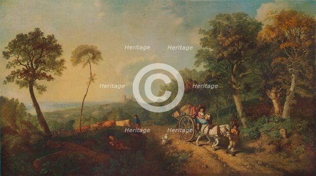 'Landscape with Market Cart', 18th century, (1935). Artist: Thomas Gainsborough.