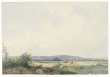 Landscape with meadows, near the dunes, 1844. Creator: Frans Arnold Breuhaus de Groot
