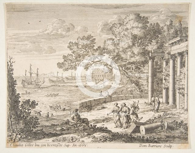 Landscape with Mercury, 1668. Creator: Dominique Barriere.