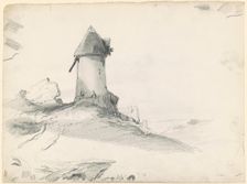 Landscape with Mill, 1835-1840. Creator: Seth Wells Cheney