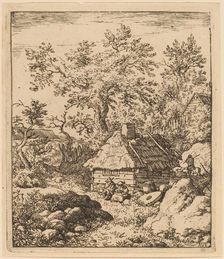 Landscape with Millstone near a Cask, probably c. 1645/1656. Creator: Allart van Everdingen