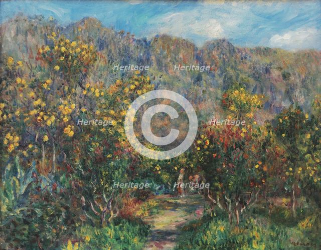 Landscape with Mimosas, 1912. Creator: Renoir, Pierre Auguste (1841-1919).