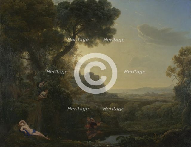 Landscape with Narcissus and Echo, 1644. Artist: Lorrain, Claude (1600-1682)