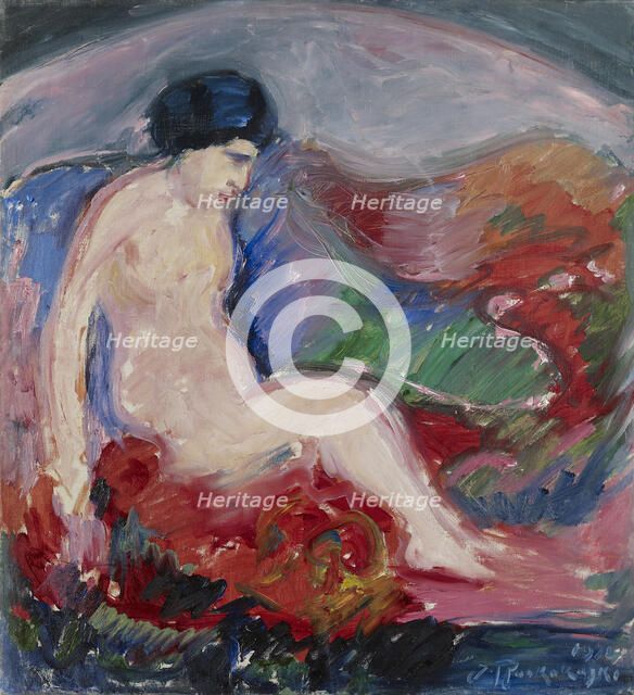 Landscape with nude, 1914. Creator: Jalmari Ruokokoski.