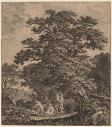 Landscape with Nudes Boarding a Boat, 1799. Creator: Carl Wilhelm Kolbe the elder