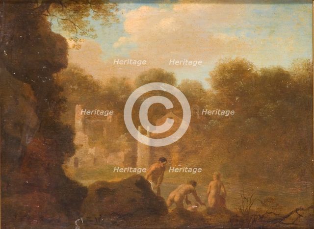 'Landscape with Nymphs bathing', 1606-1667. Creator: Cornelis van Poelenburgh.