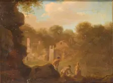 Landscape with Nymphs bathing 1606-1667. Creator: Cornelis van Poelenburgh
