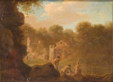 Landscape with Nymphs bathing 1606-1667. Creator: Cornelis van Poelenburgh