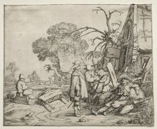 Landscape with Soldiers, 1626. Creator: Pieter Molyn (Dutch, 1595-1661)