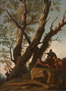 Landscape with Soldiers and Peasants, mid-18th century. Creator: Andrea Locatelli