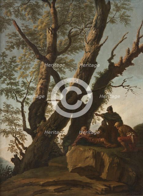 Landscape with Soldiers and Peasants, mid-18th century. Creator: Andrea Locatelli.