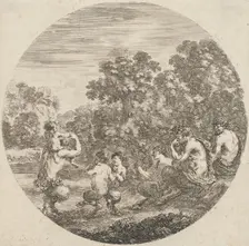 Landscape with Satyrs, between 1643 and 1648. Creator: Stefano della Bella