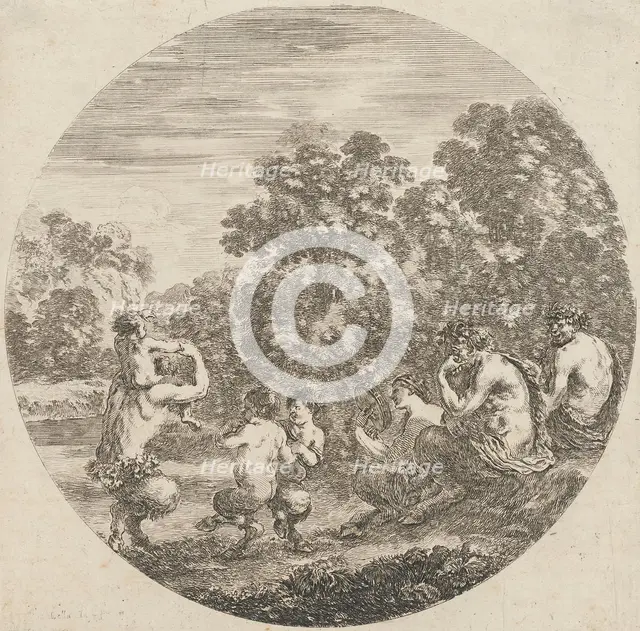 Landscape with Satyrs, between 1643 and 1648. Creator: Stefano della Bella.