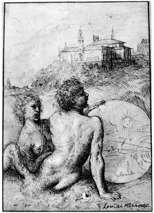 Landscape with Satyrs c1512, (1937). Artist: Titian