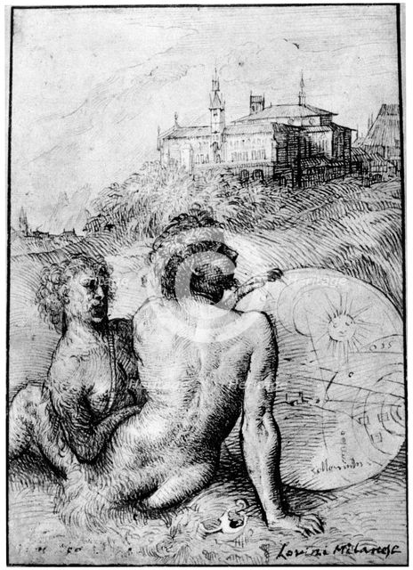 'Landscape with Satyrs', c1512, (1937). Artist: Titian
