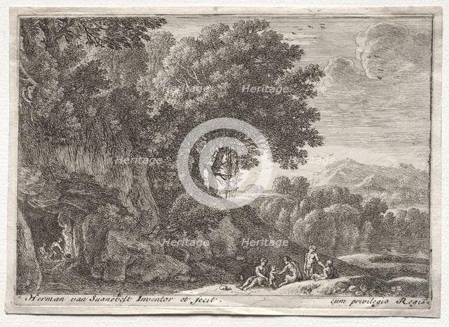Landscape with Satyrs. Creator: Herman van Swanevelt (Dutch, c. 1600-1655).