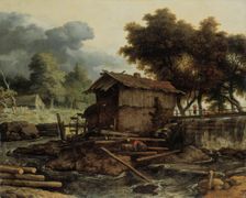 Landscape with Sawmill, c1660. Creator: Allart van Everdingen